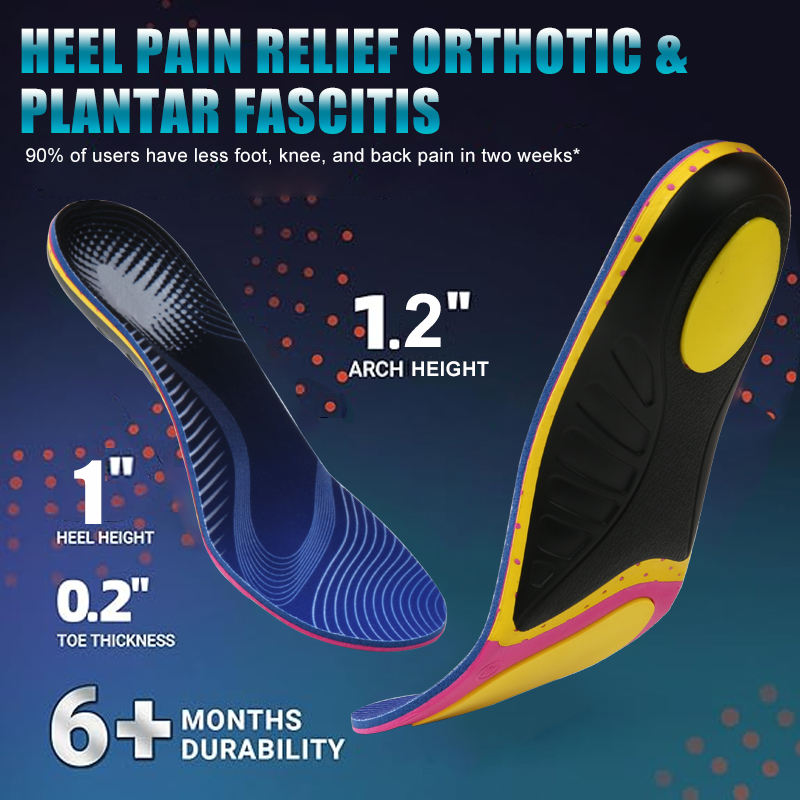 Breathable EVA orthotics for fallen arches - open-cell foam reduces moisture buildup